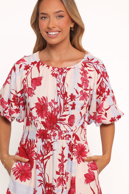 Simmons Mini Dress Fuchsia Floral
