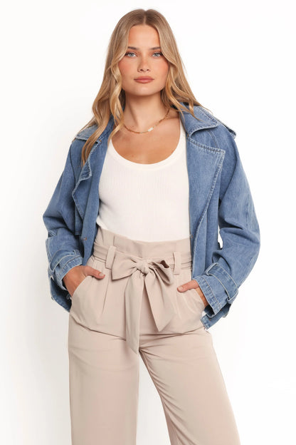 Westwood Waist Tie Denim Jacket Denim