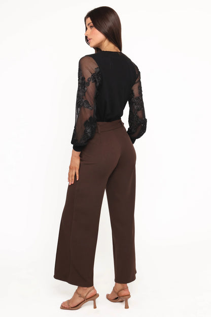 Benton Belted Pant Brown