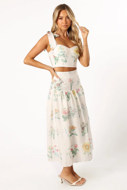 Kara Two Piece Set White Floral