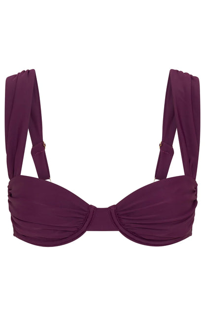 Elouera Bikini Top Plum
