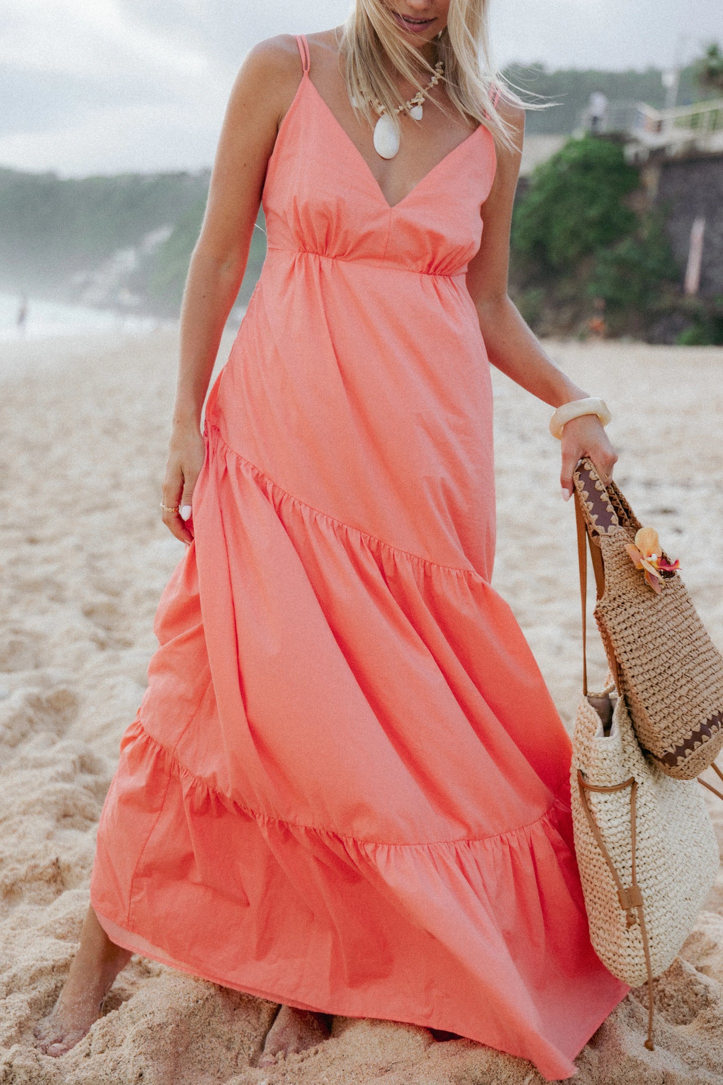 Forbes Maxi Dress Coral