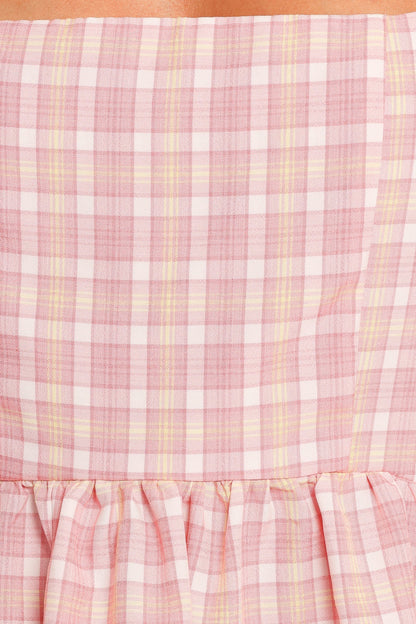 Siena Mini Dress Pink Check