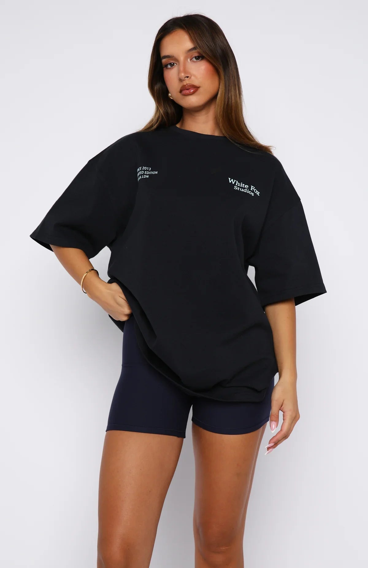 Midnight Chill Oversized Tee Navy