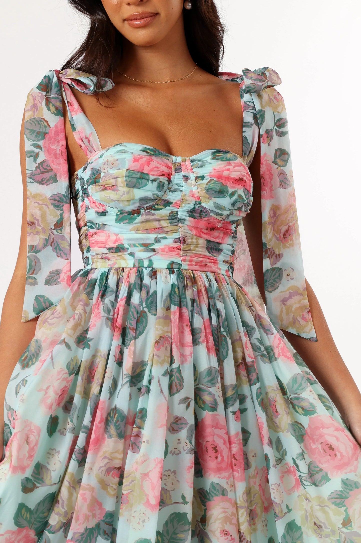 Floret Midi Dress Blue Multi