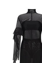 Chic sheer co ord set in black Xo Xo