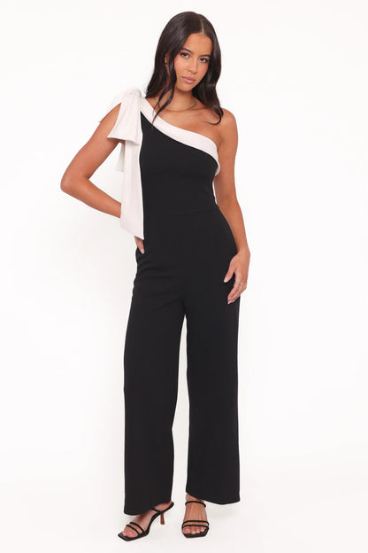 Pearla One Shoulder Jumpsuit Black