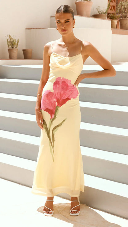 Kiaya Maxi Dress Yellow Blossom