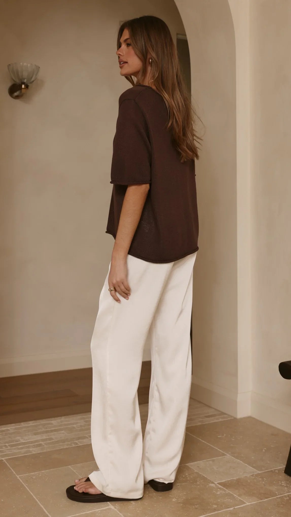 Spring Scoop Neck Tee Chocolate