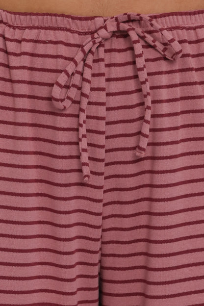 Wilda Knit Pant Pink Red Stripe