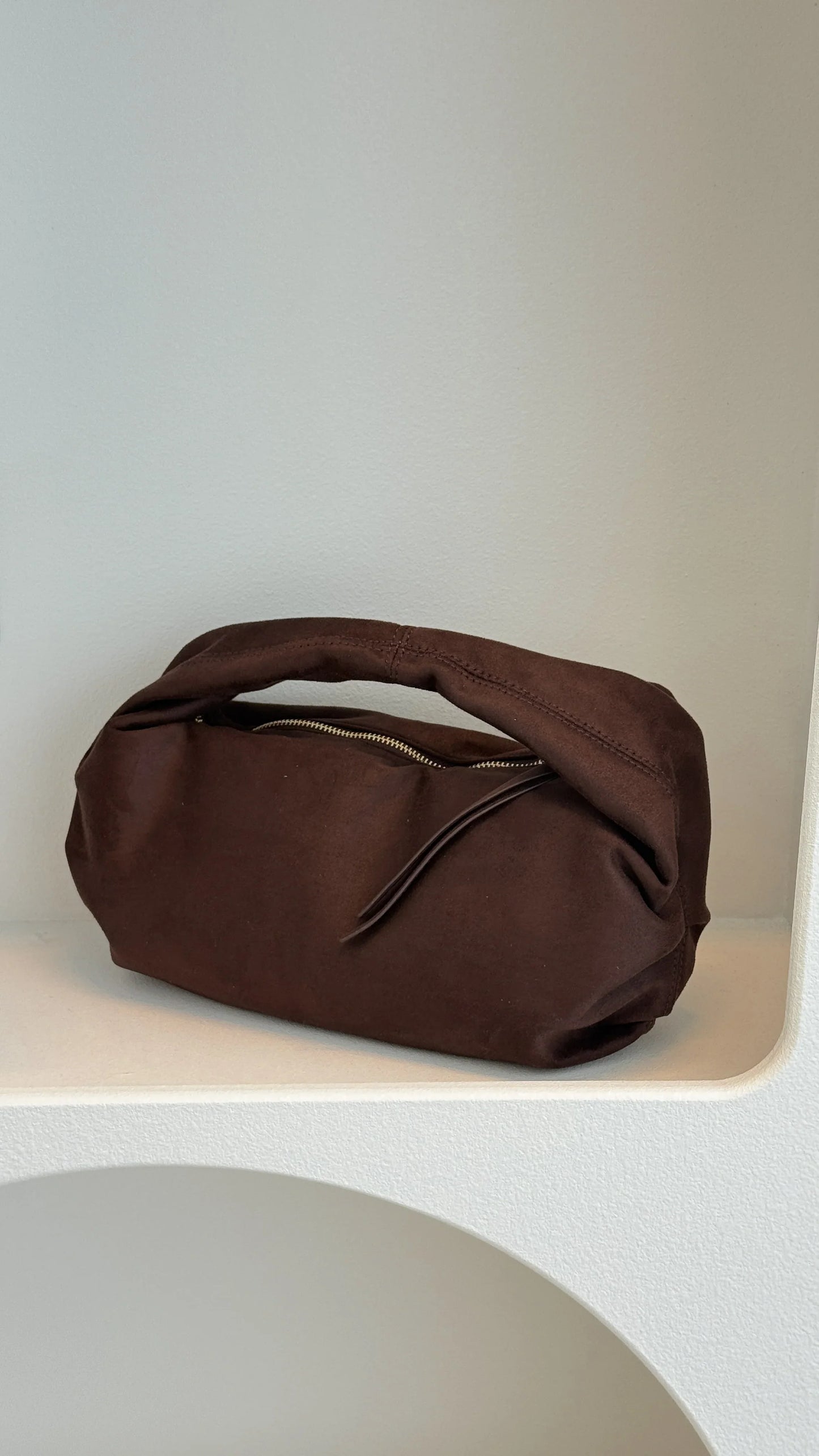 Renee Shoulder Bag Chocolate Suede