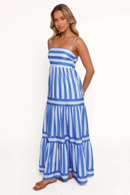Emry Maxi Dress Blue Stripe
