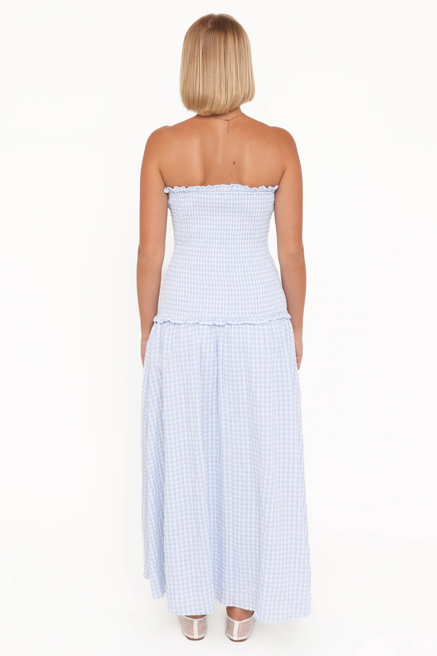 Parkway Maxi Dress Blue Gingham