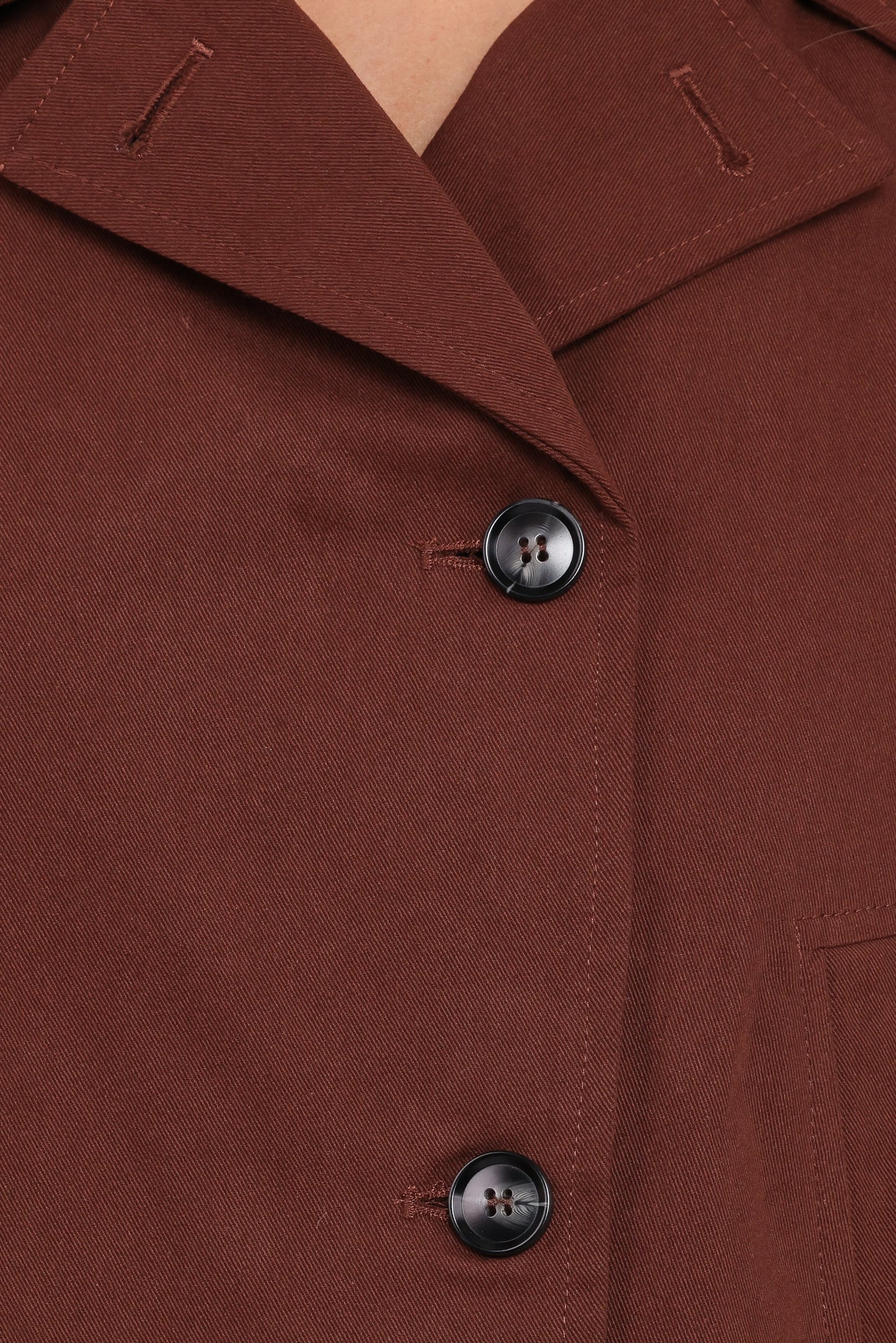 Notion Cropped Trench Espresso
