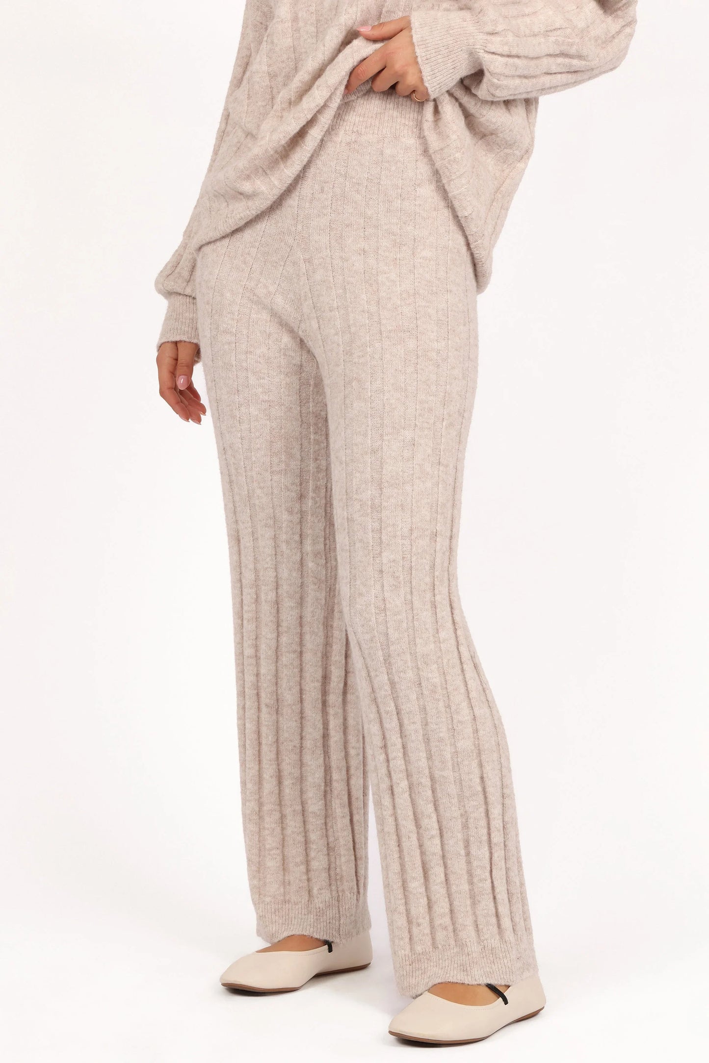 Tahoe Ribbed Knit Set Beige