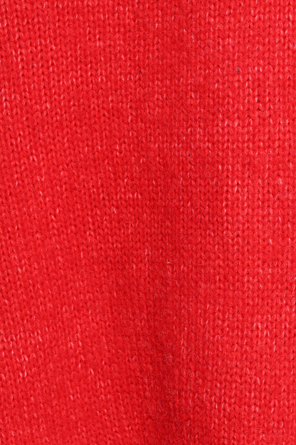 Lloyd Oversized Crew Knit Sweater Red