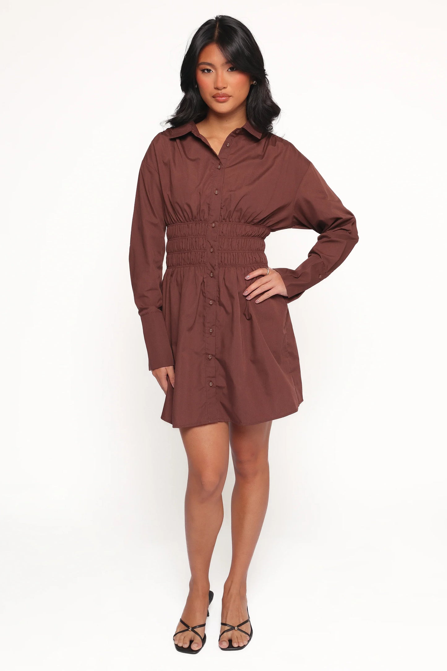 Wallace Mini Dress Chocolate
