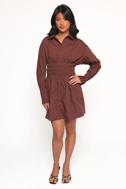 Wallace Mini Dress Chocolate