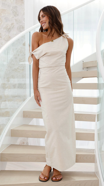 Simone Maxi Dress Beige
