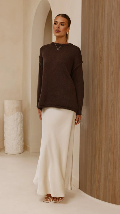 Delvine Knit Jumper Chocolate