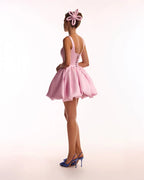 Adorable pink mini dress with puffy skirt Glow Up