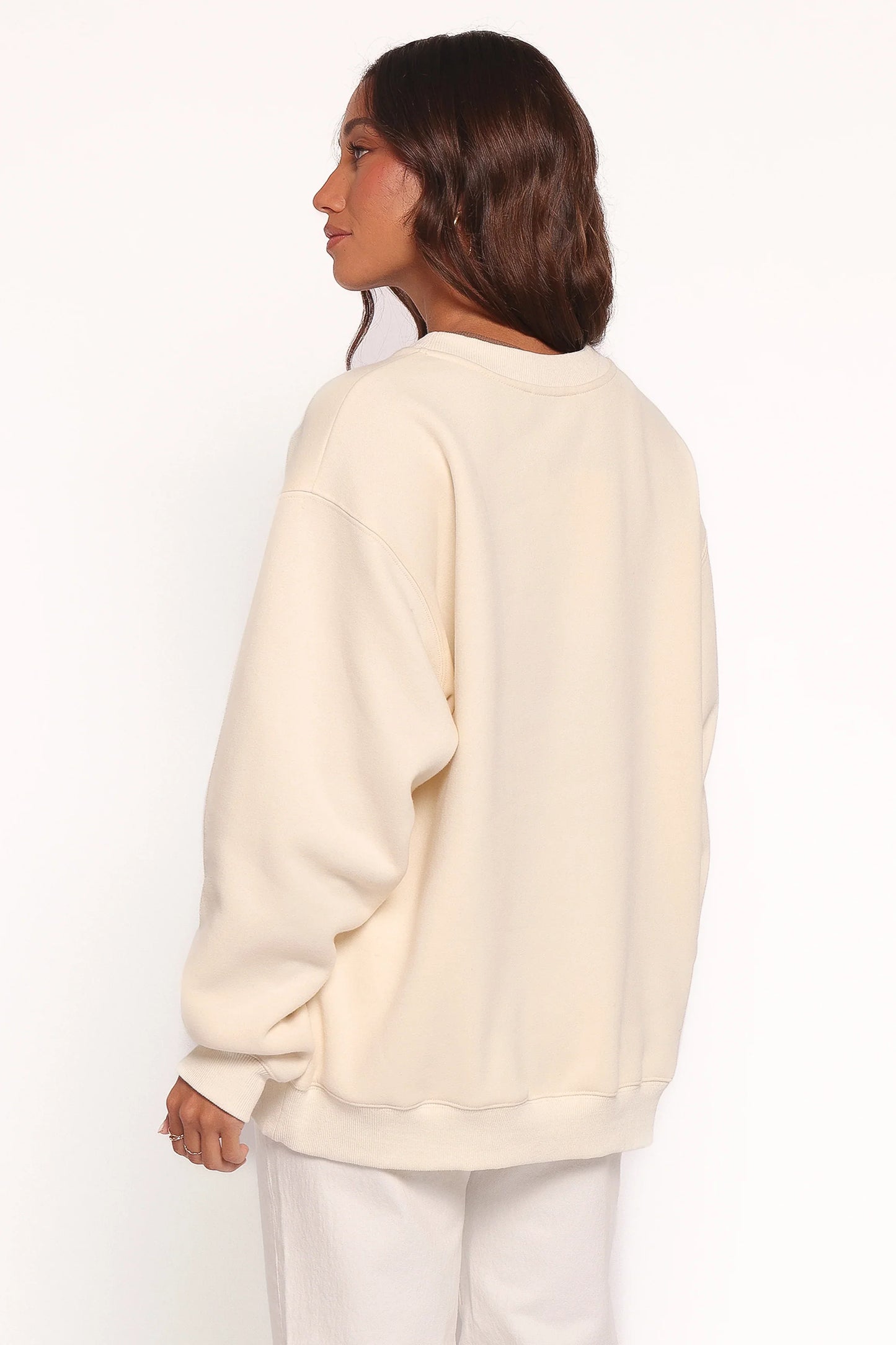 Flower Garden Graphic Sweatshirt Cream