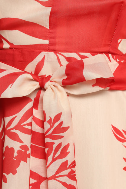 Ellery Midi Dress Red Floral