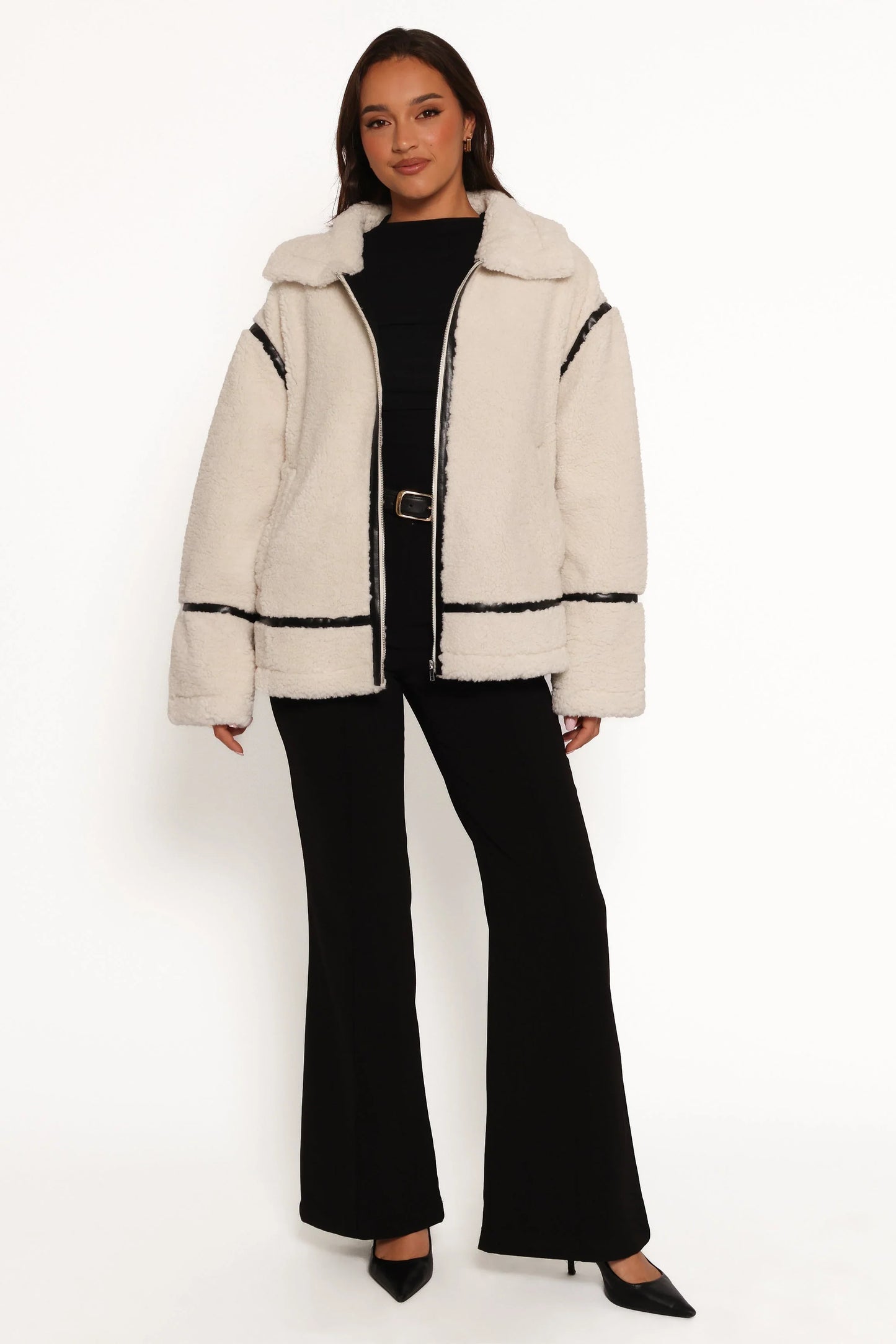 Ricki Faux Sherling Jacket White