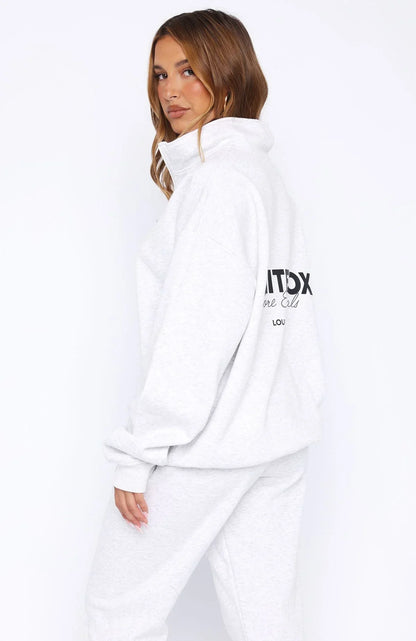 Core Essentials Zip Sweater Grey Marle