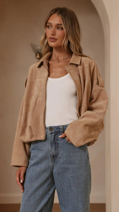 Leela Bomber Jacket Camel