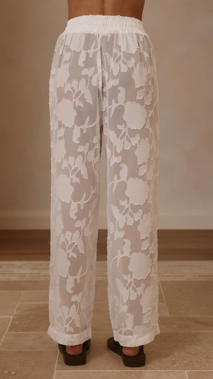 Mollie Lace Pants White