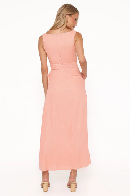 Amalie Maxi Dress Pastel Peach