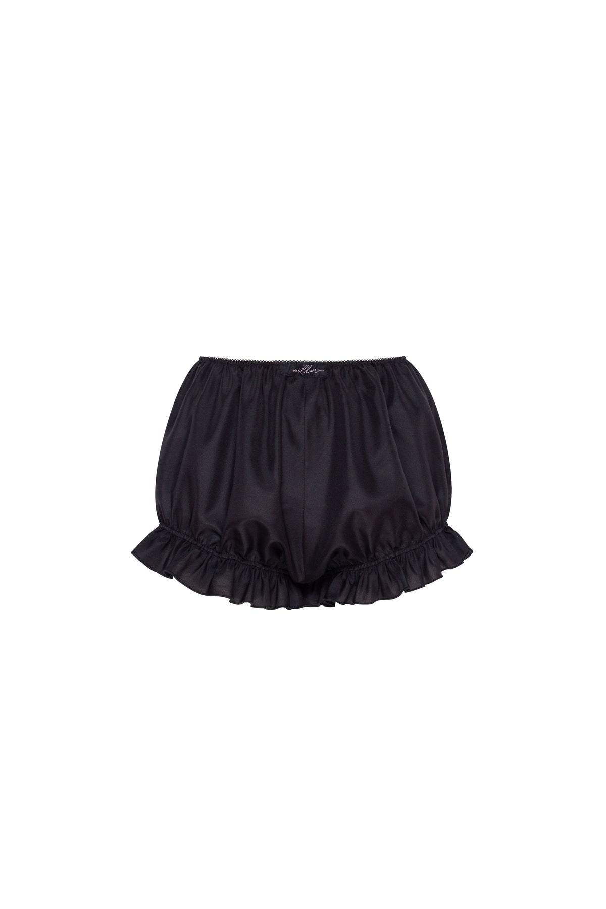 Balloon taffeta black mini skirt Parisienne