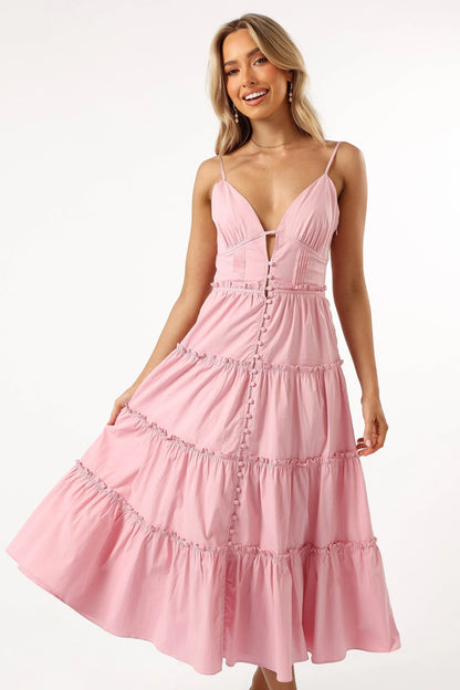 Lizza Midi Dress Pink