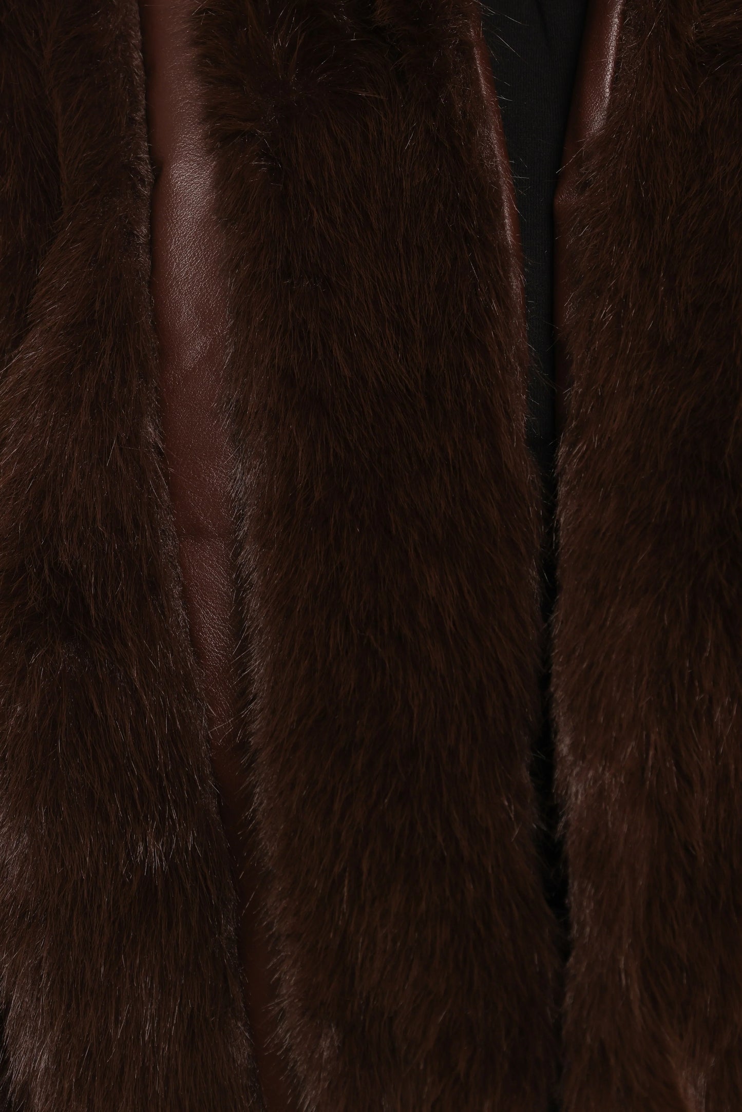 Velma Channel Faux Fur Jacket Chocolate