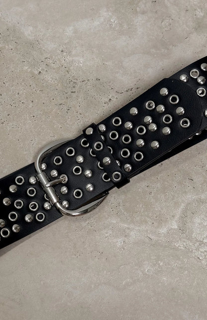 Toto Belt Black Silver