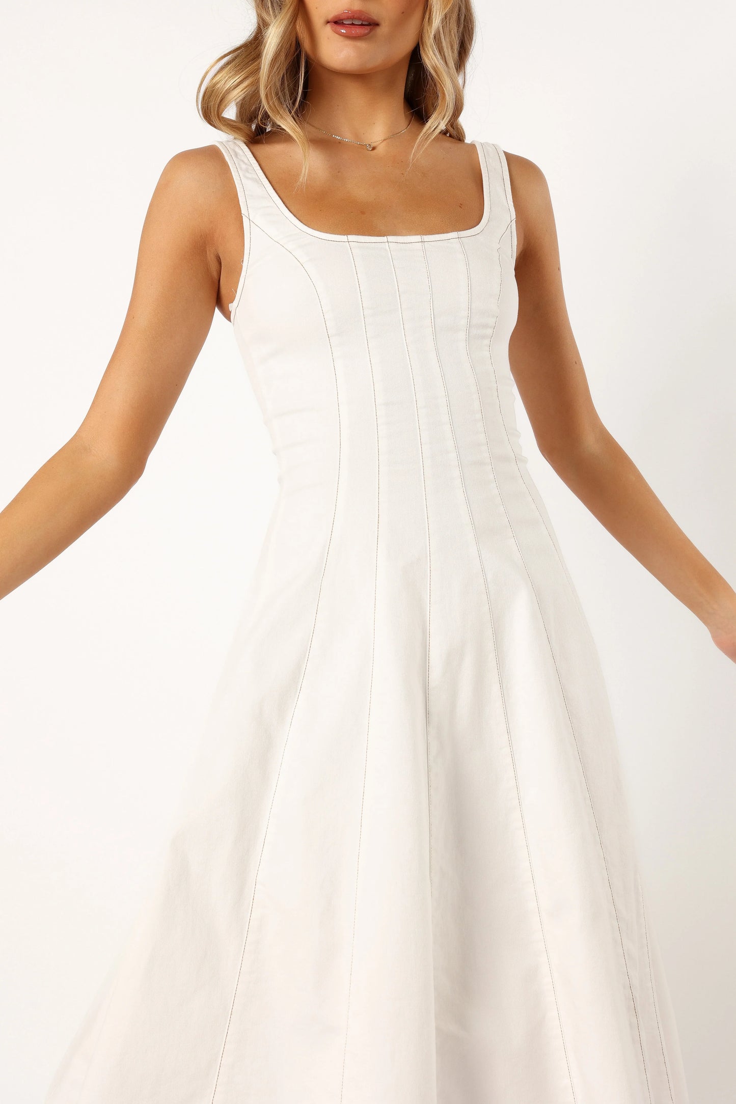 Una Midi Dress White