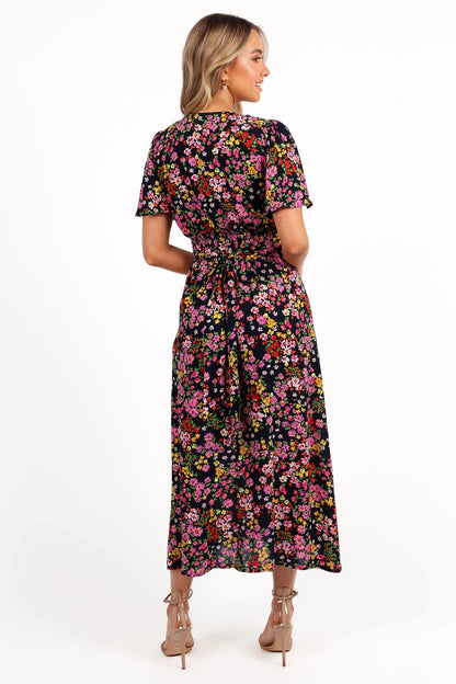 Owena Midi Dress Midnight Daisy