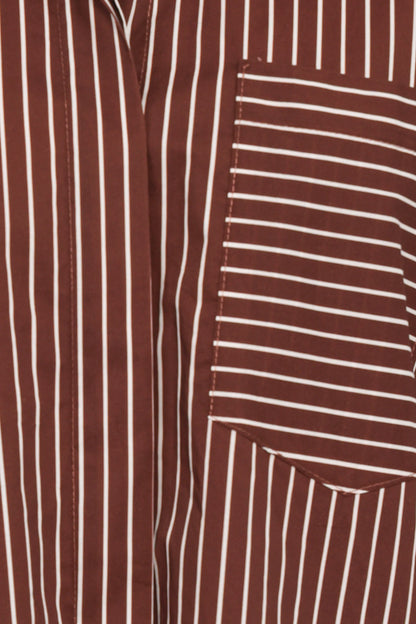 Darya Shirt Chocolate Stripe