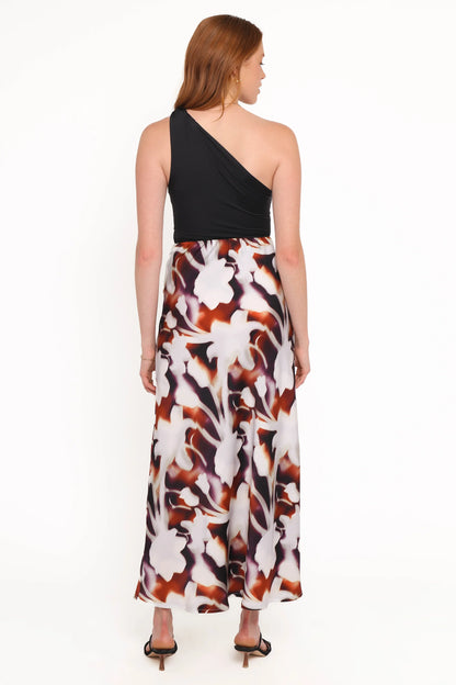 Cheryl Maxi Skirt Blurred Floral