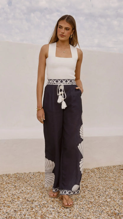Tessa Wide Leg Pants Black