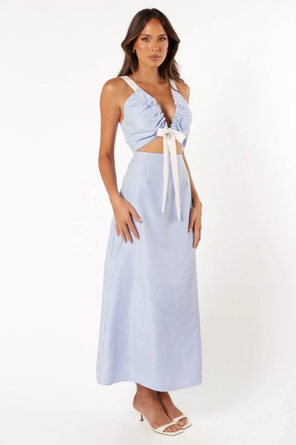 Bailee Maxi Dress Blue Stripe