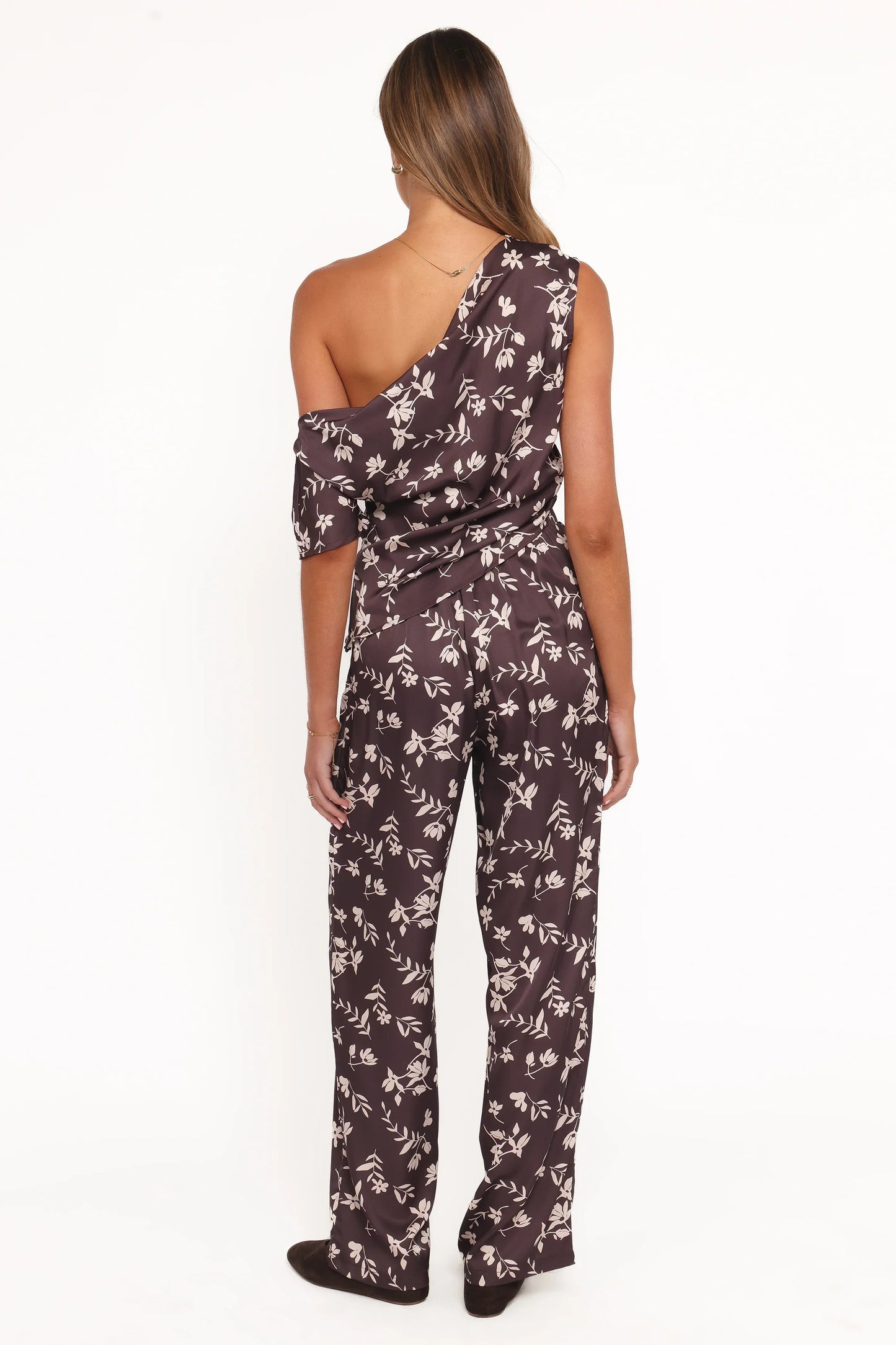 Romola Pant Brown Cream Floral