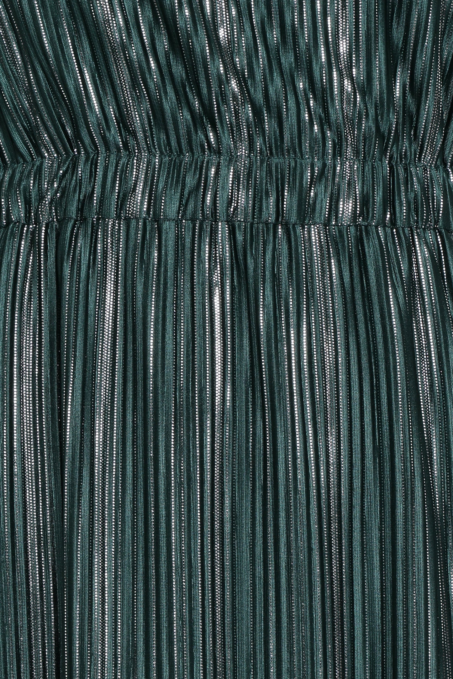 Pontee One Shoulder Pleated Midi Dress Green