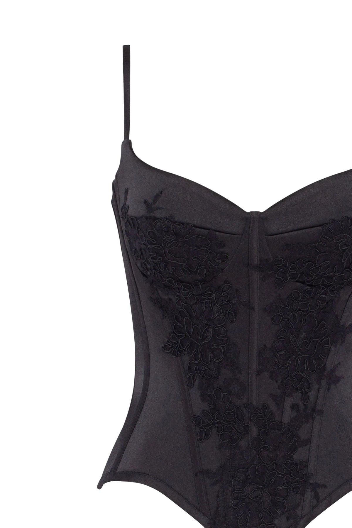 Obsidian lace corset Parisienne