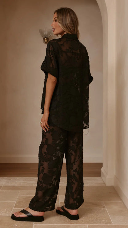 Mollie Lace Shirt Black