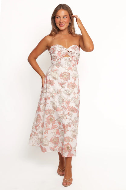Calantha Maxi Dress Pink Floral