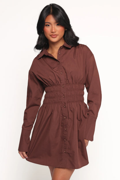 Wallace Mini Dress Chocolate