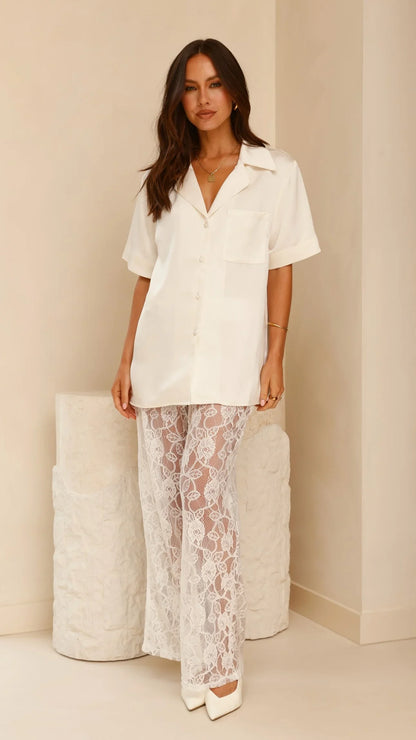 Baxter Pant White Lace