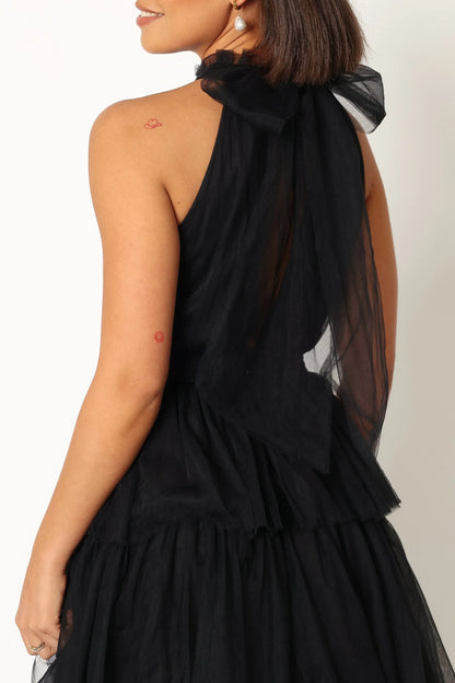 Frances Halterneck Maxi Dress Black